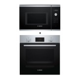 (Bundle) Bosch HBF134BS0K Series 2 Built-in Oven (66L) + BEL554MS0K Series 6 Built-in Microwave Oven (25L)